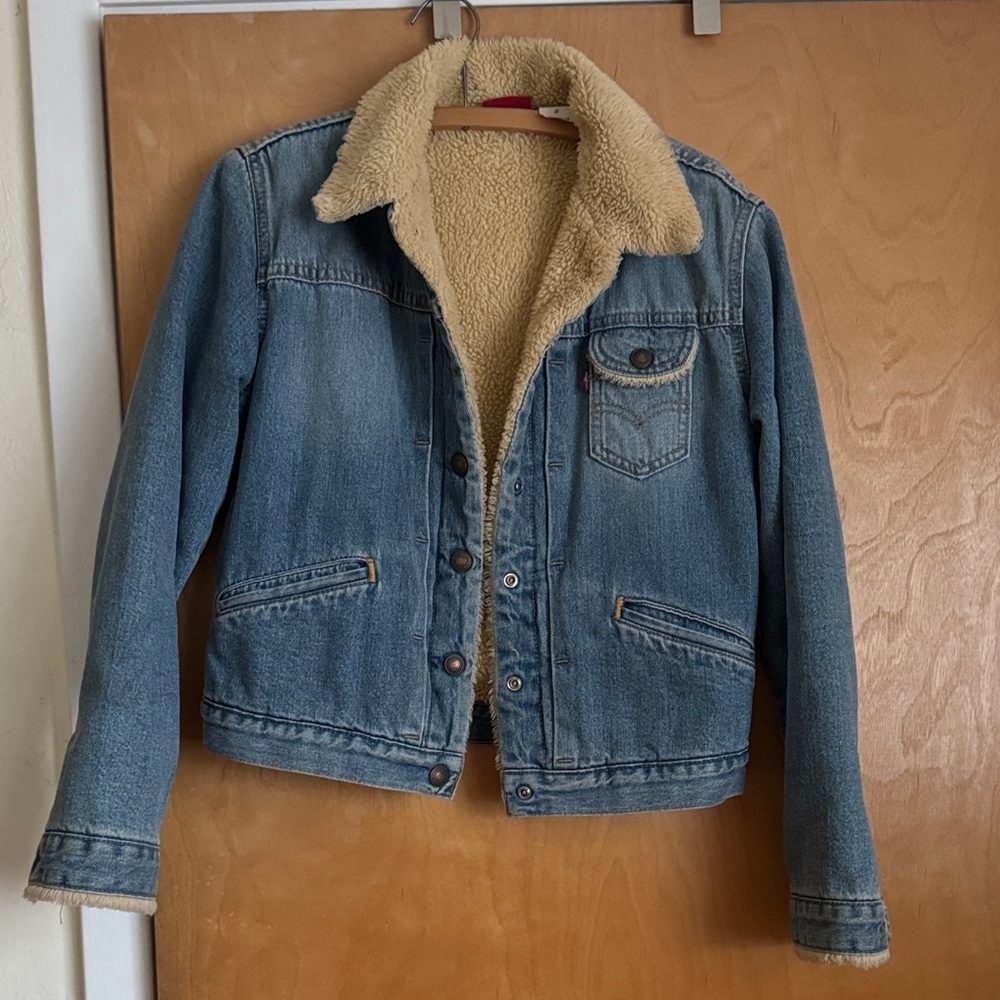 Levi's Light Blue Sherpa-Lined Jacket